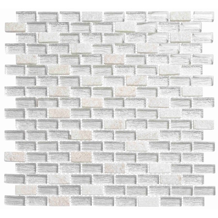 Andova Tiles ANDOVA TILES Highline 0.625" x 1.25" Glass Mosaic Sheet Floor Use Tile ANDHIG151